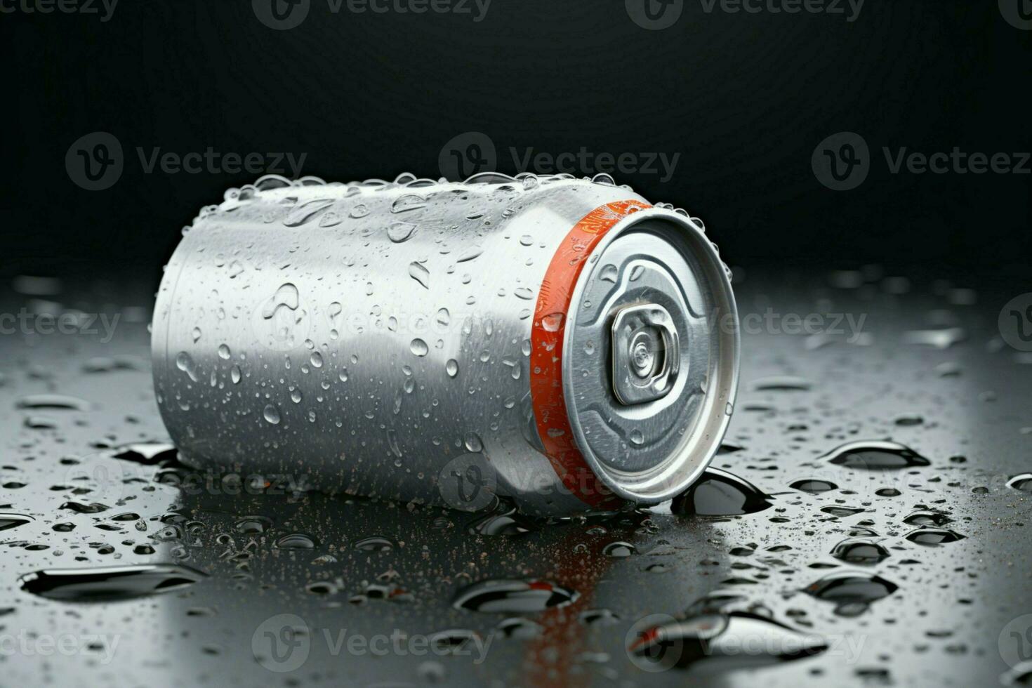 AI generated Quenching thirst Cold beverage can, perfect for summer refreshment photo