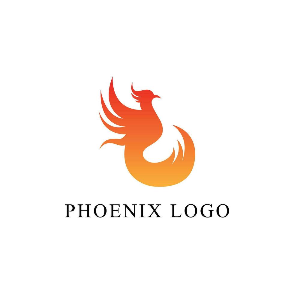 fénix pájaro logo diseño vector modelo