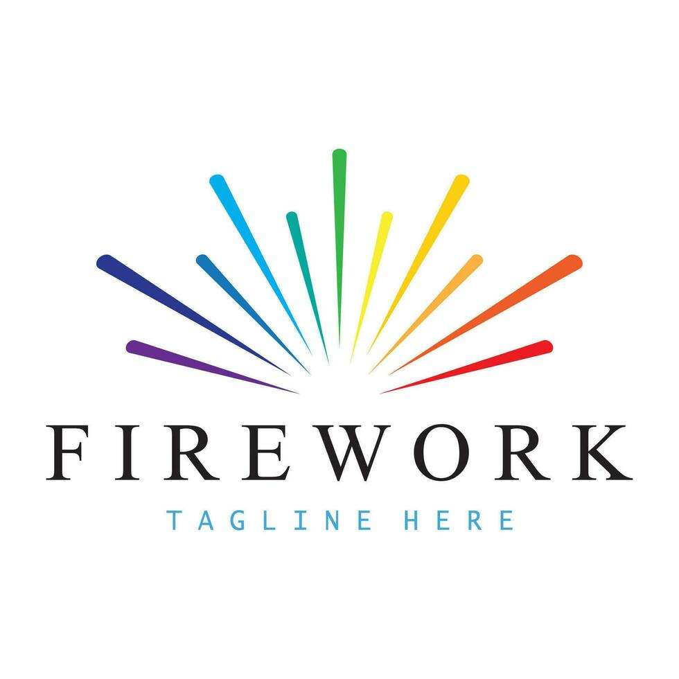 Firework Logo Design vector template