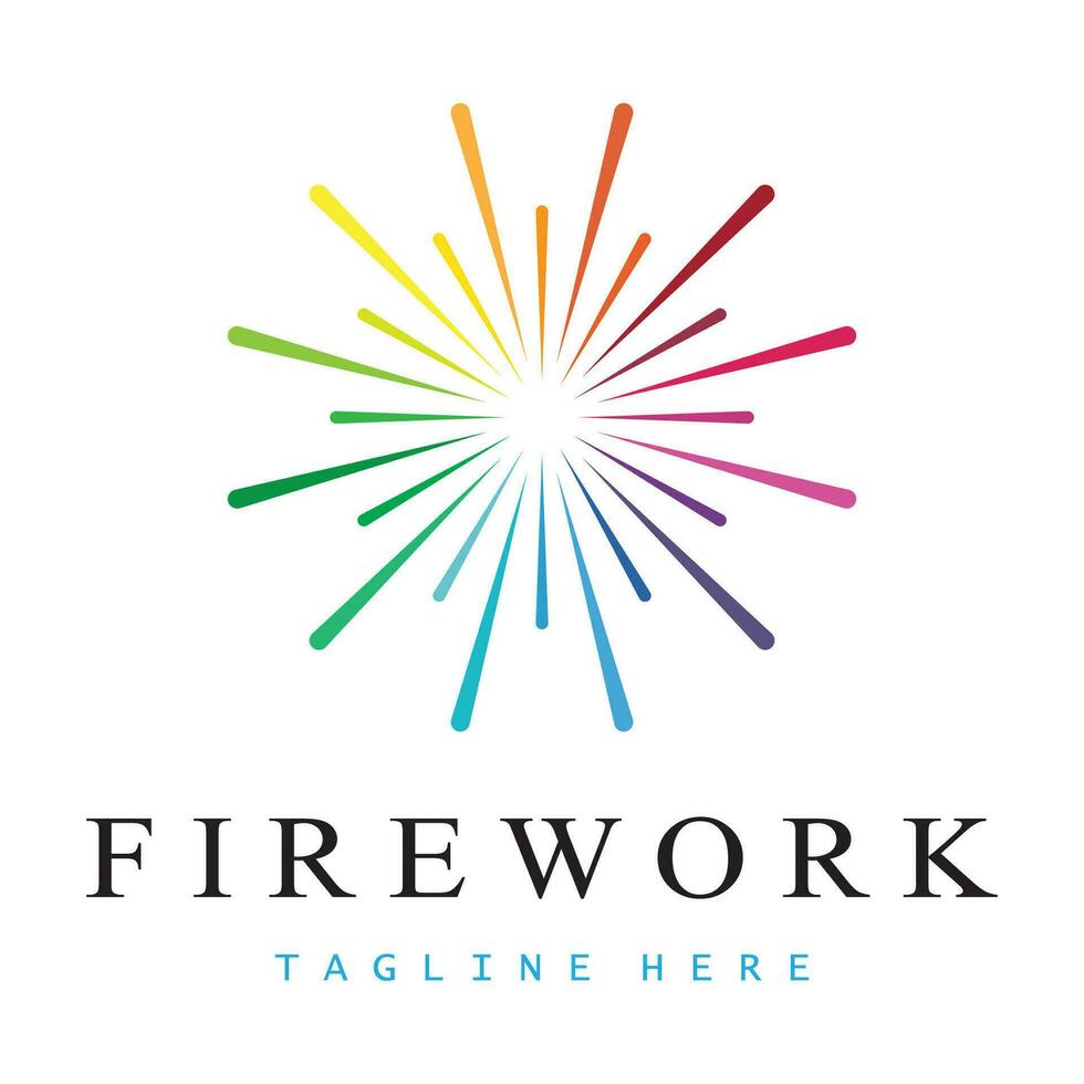 Firework Logo Design vector template