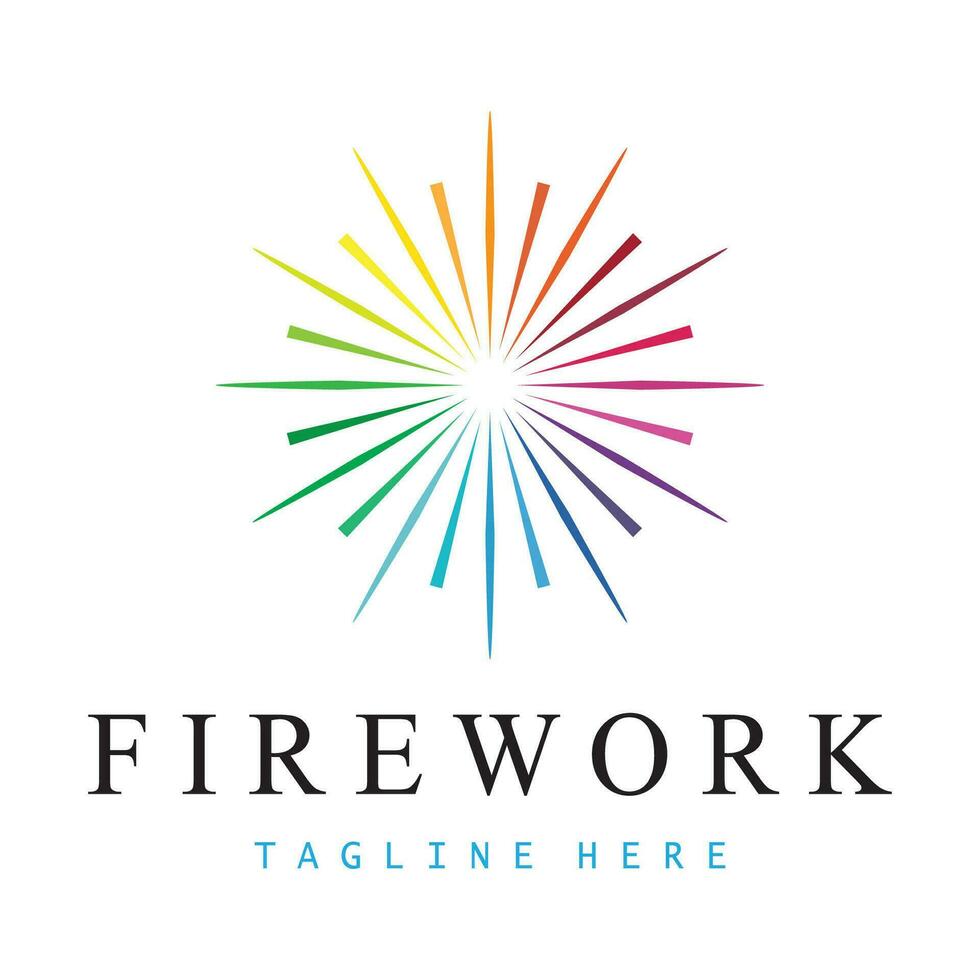 Firework Logo Design vector template