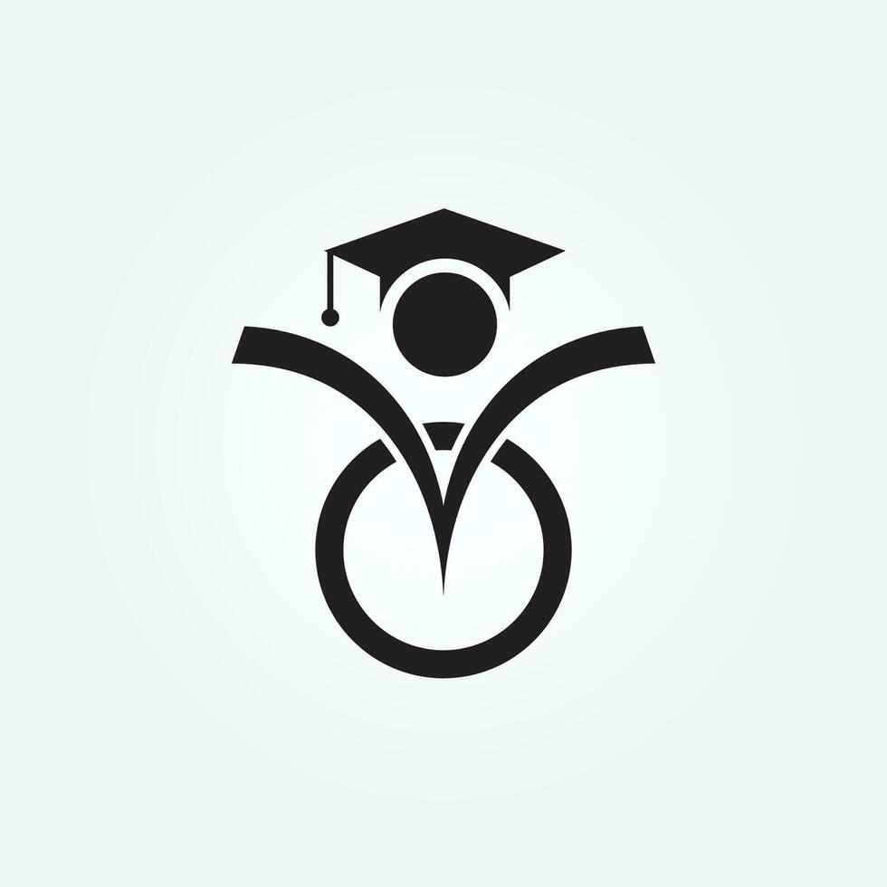 education logo icon design, vector illustration