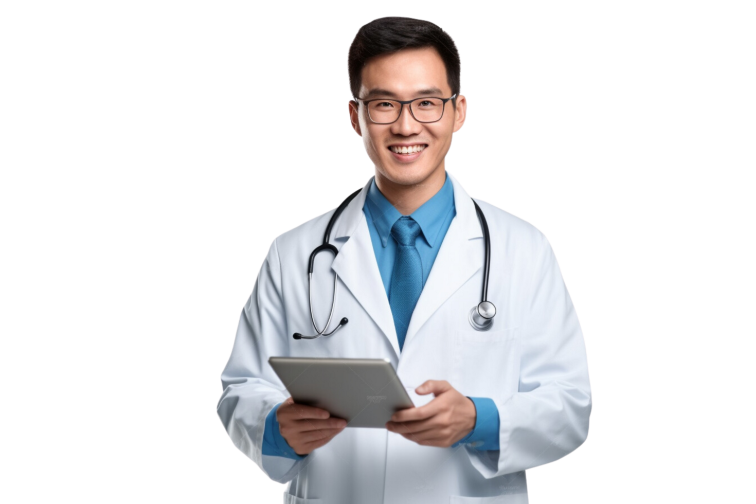 AI generated Doctor woman arms crossed with smile, pride on transparent background. png