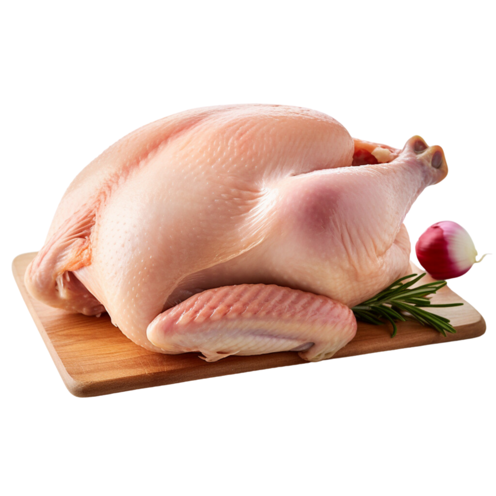 AI generated Fresh raw chicken on a transparent background. png