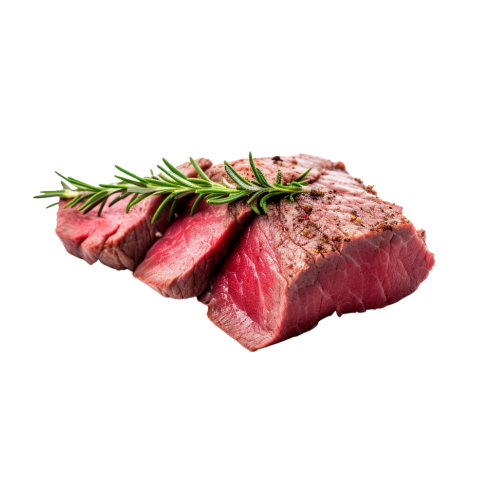 ai généré venaison filet Viande isolé sur une transparent Contexte