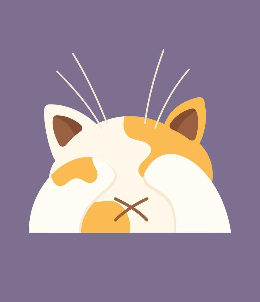 Cute cat vector icon art. simple cartoon doodle cat icon arts