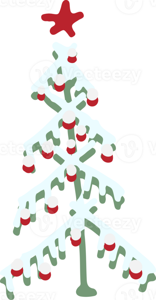 einstellen von Weihnachten Baum. skizzieren Hand gezeichnet Weihnachten Muster. Gekritzel kindlich Silhouette Kunst. Winter Neu Jahr Urlaub Tannen, Dekor Elemente auf isoliert Hintergrund. Vektor Jahrgang Illustration png