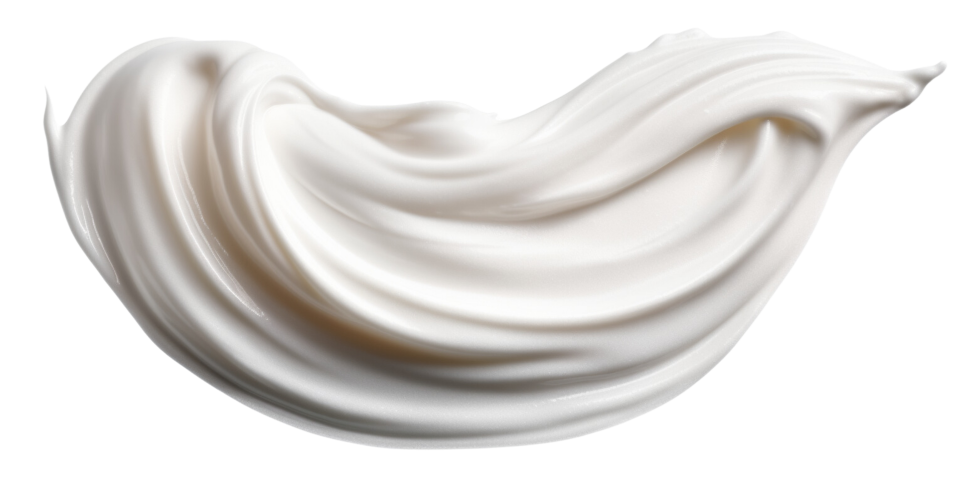 ai gerado branco Cosmético face creme, corpo loção, bb cc creme textura material em transparente fundo. png