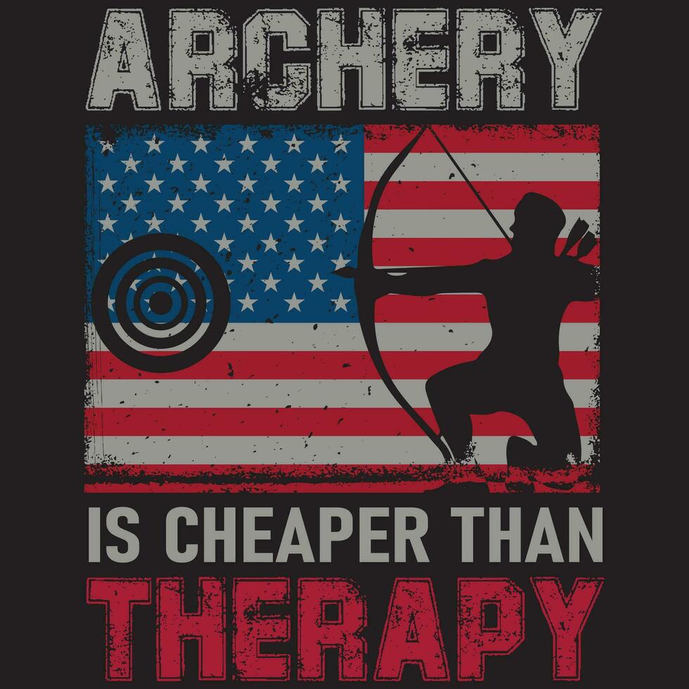Archery Is Cheaper Than Therapy vector