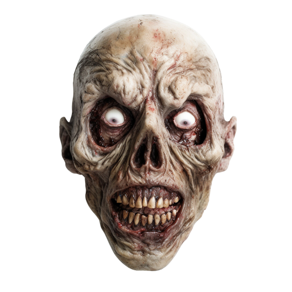 AI generated Ghoulish face isolated on transparent background. png