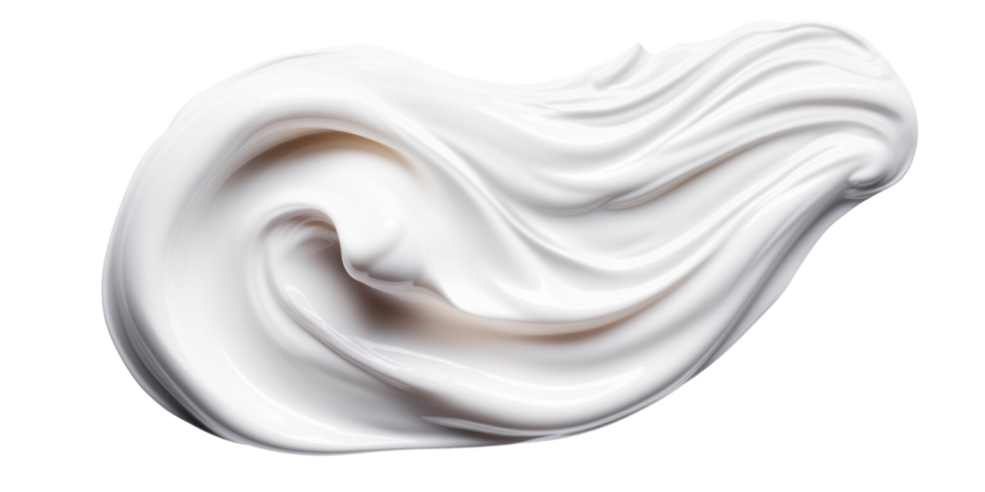 ai generado blanco cosmético cara crema, cuerpo loción, cama y desayuno cc crema textura material en transparente antecedentes. png