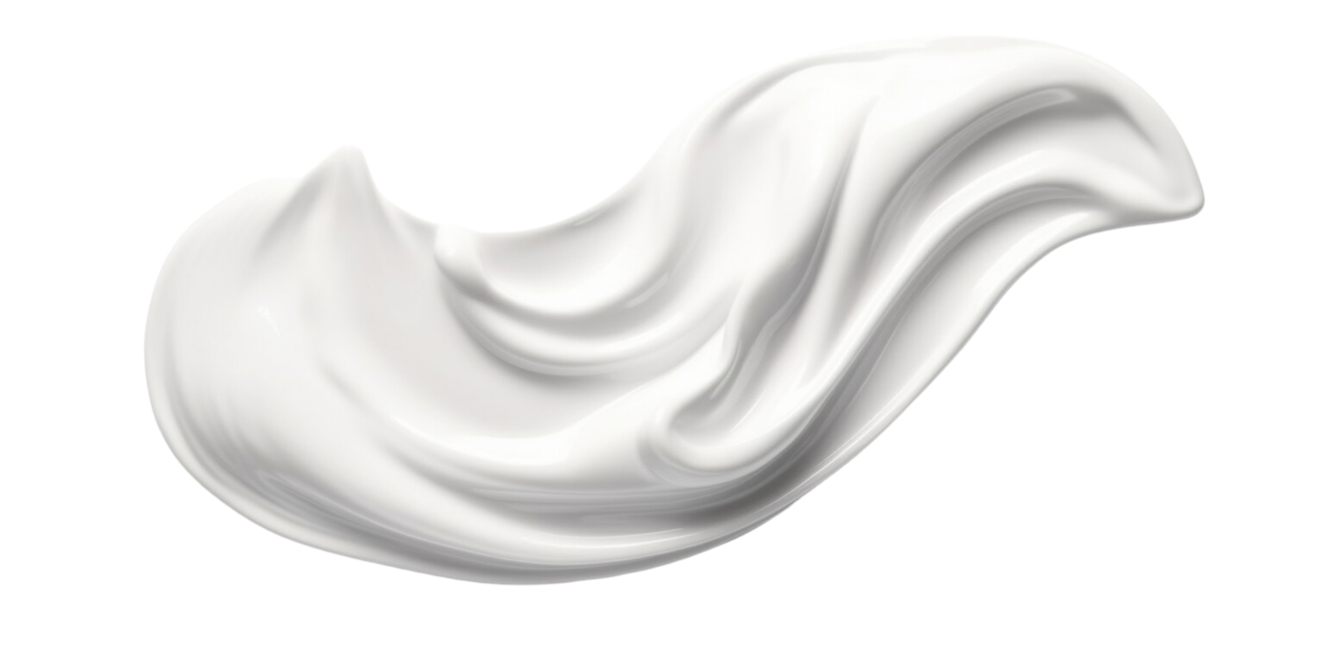 ai generiert Weiß kosmetisch Gesicht Creme, Körper Lotion, bb cc Sahne Textur Material auf transparent Hintergrund. png