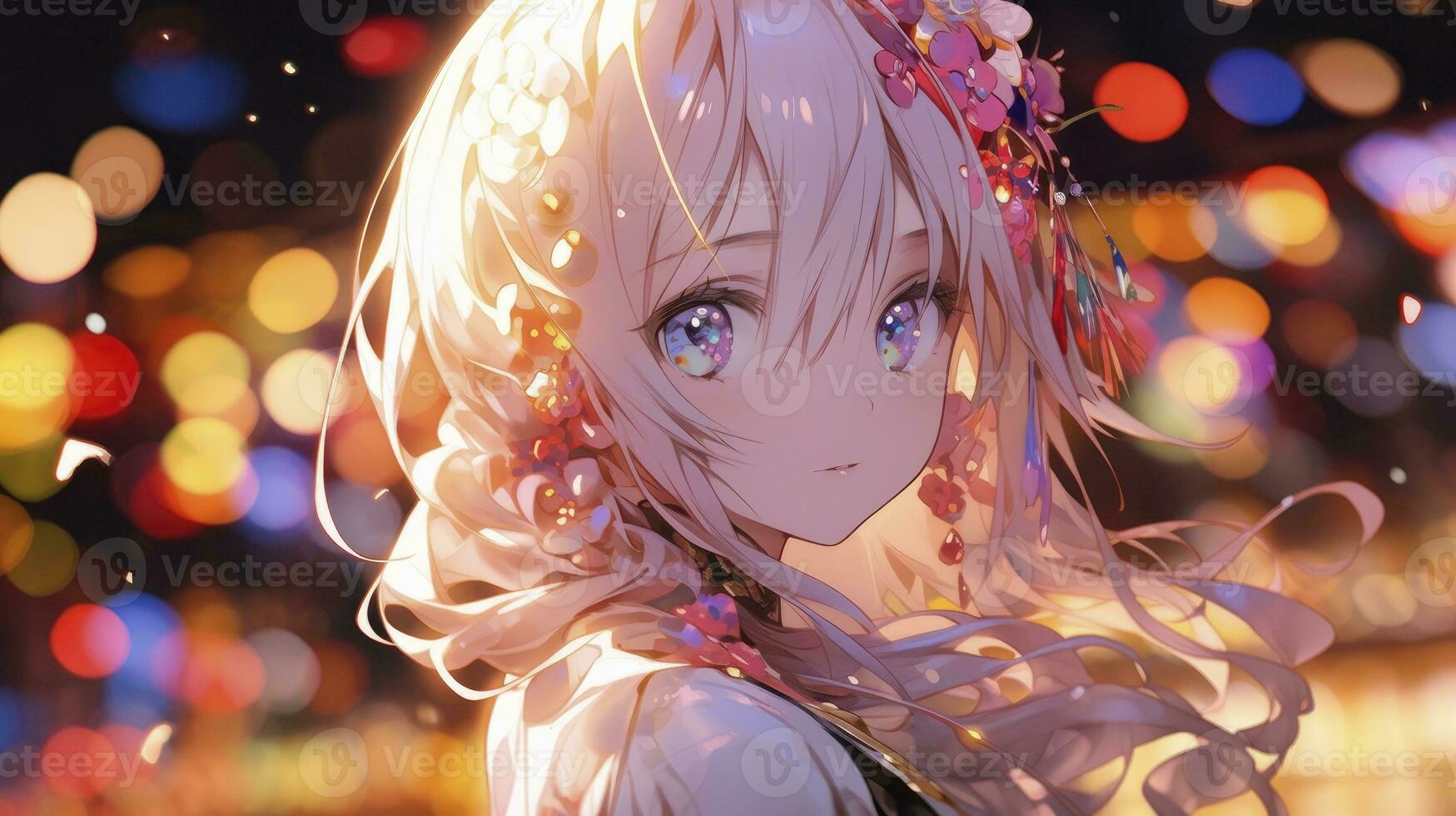 AI generated Beautiful anime girl photo