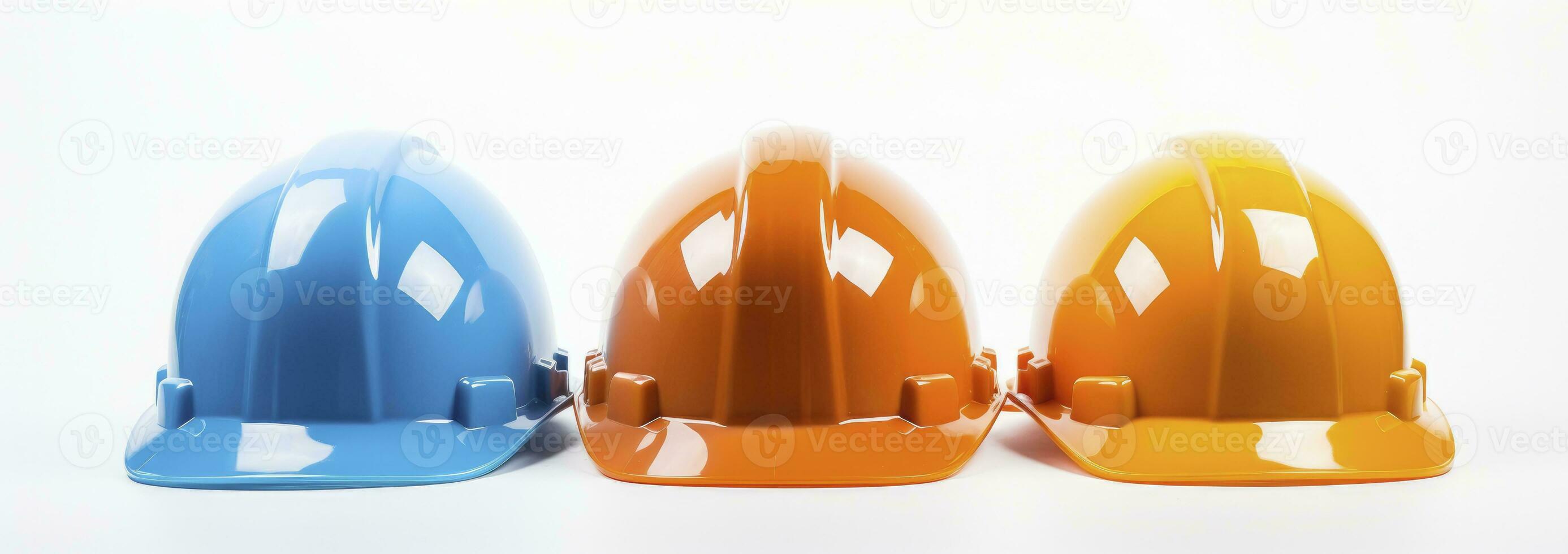 AI generated Construction safety helmet isolated on white background photo