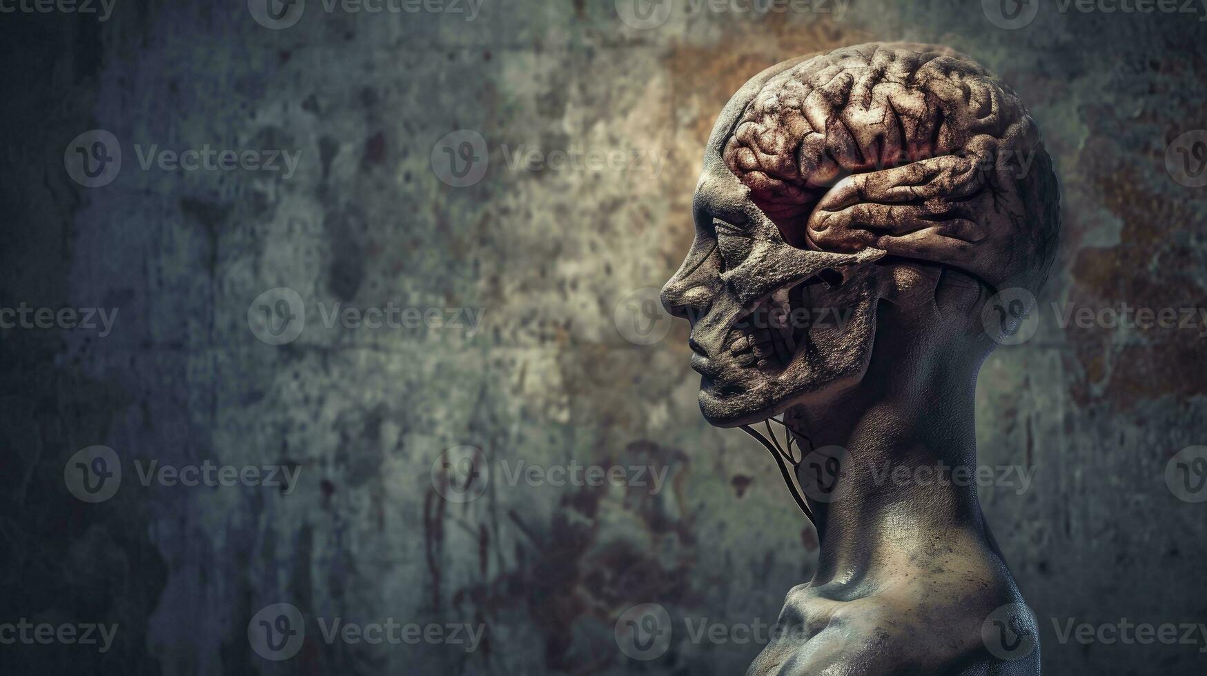 AI generated Abstract illustration concept of mental disorder photo