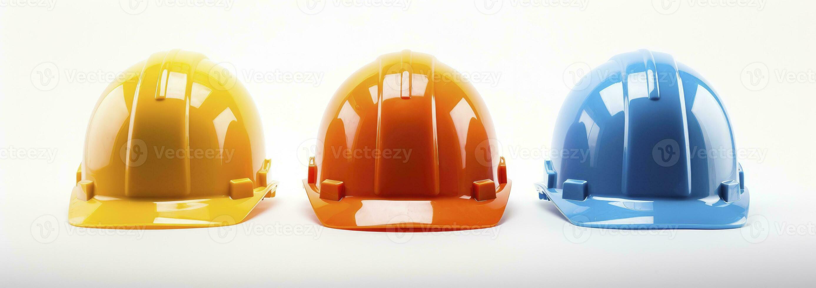 AI generated Construction safety helmet isolated on white background photo