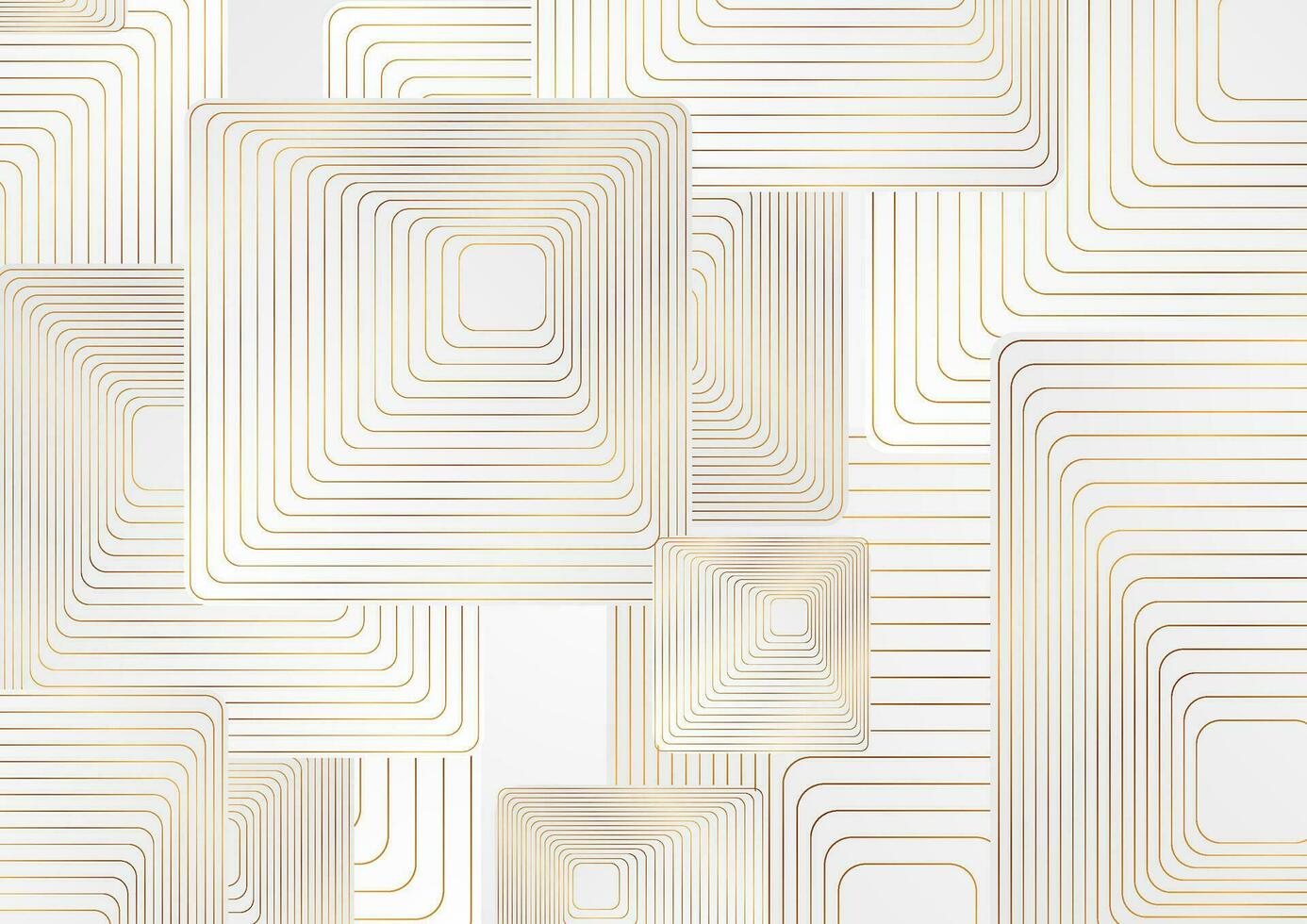 Grey abstract background with golden squares vector