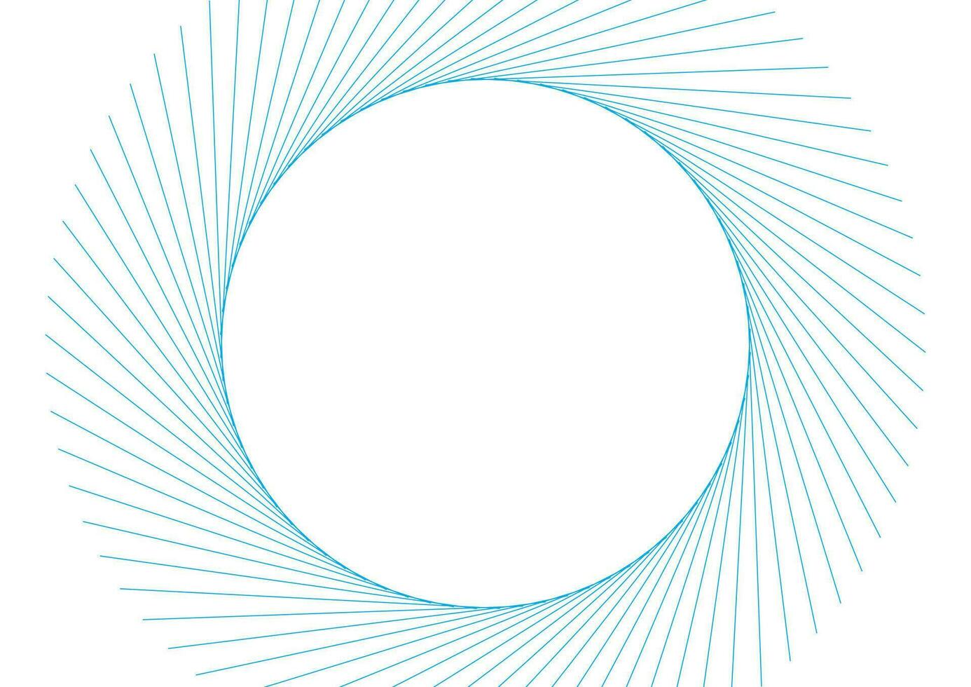 Blue minimal round lines abstract futuristic tech background vector