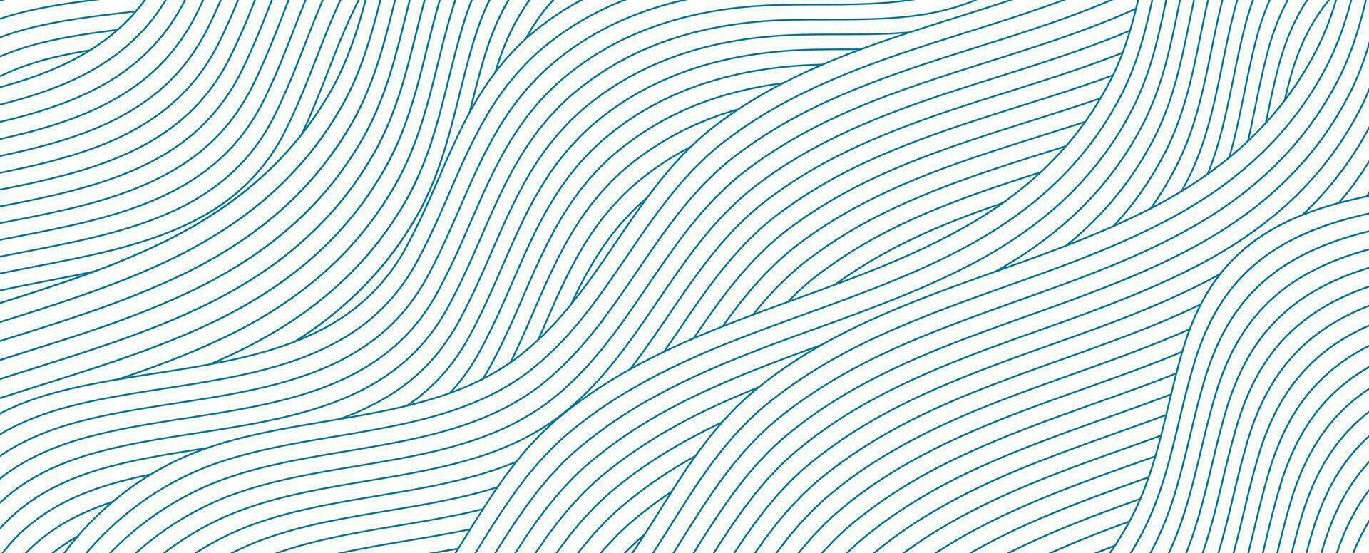 Blue white minimal linear waves abstract futuristic tech background vector