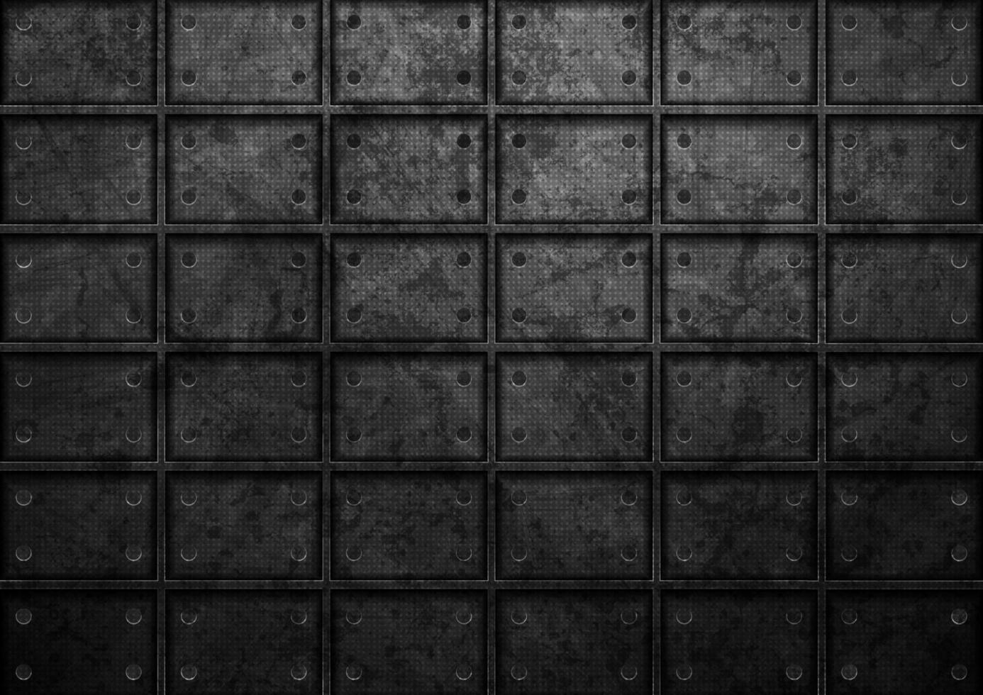 Black grunge technology abstract background with concrete slabs vector