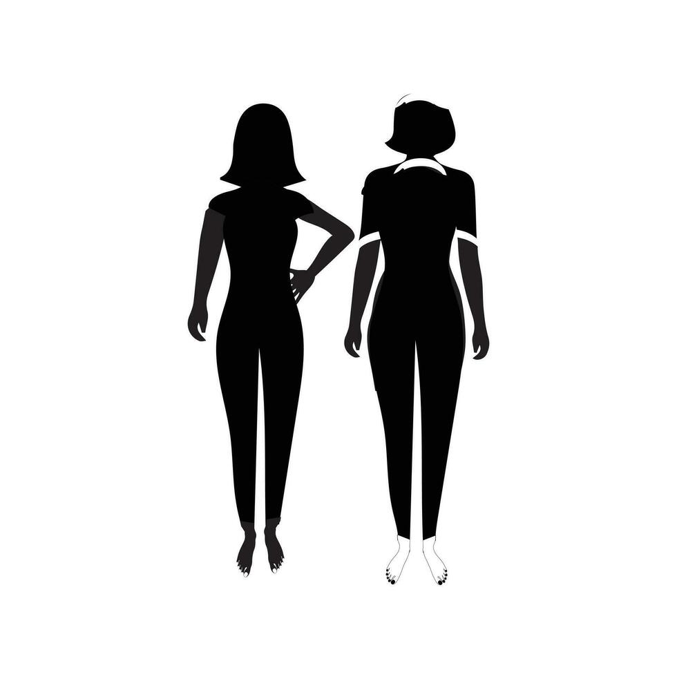 Free Vectors  Female whole body silhouette