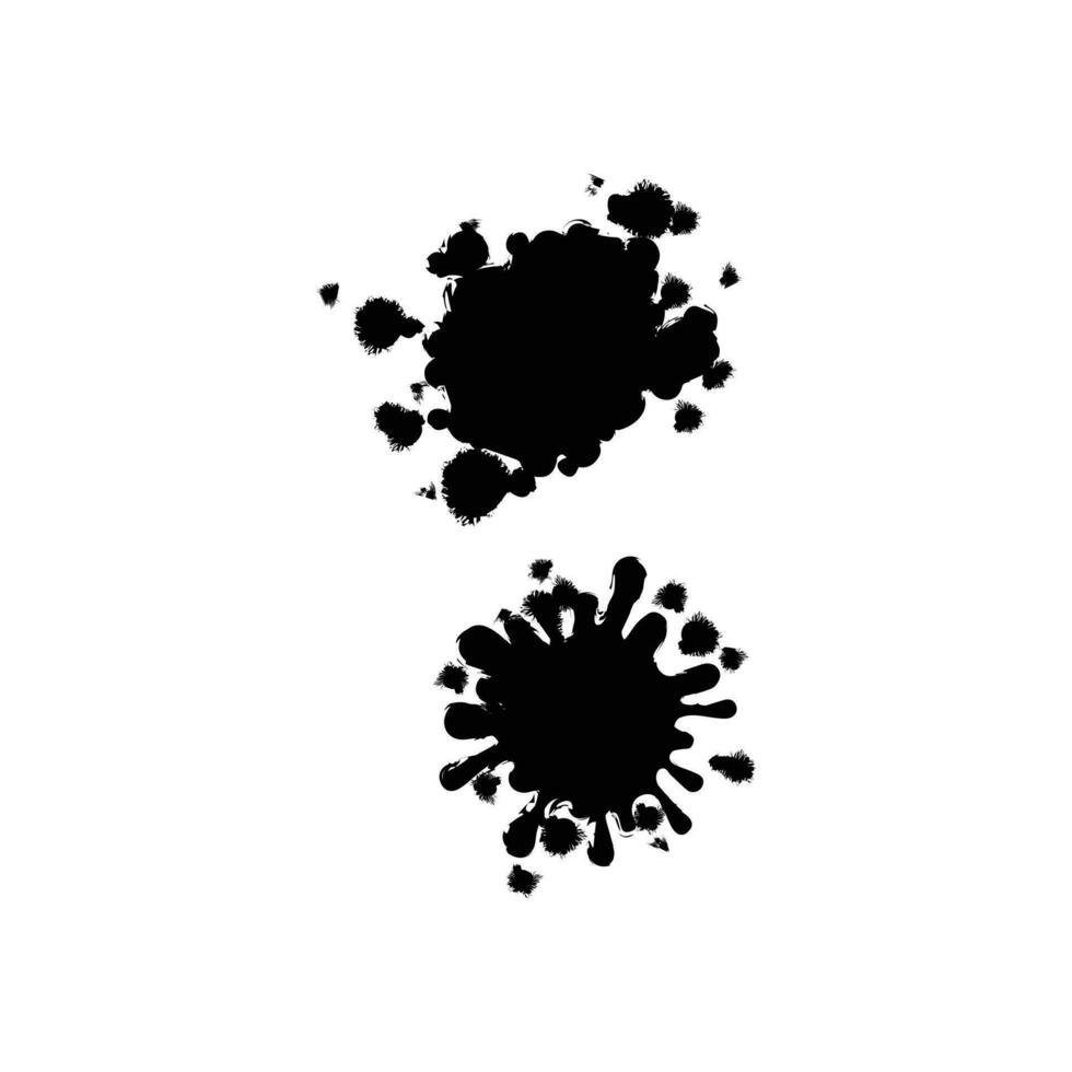 Brush strokes and splashes. Vector black paint, ink brush stroke, brush, line or texture. Dirty artistic design element, box. Grunge hand drawn paint brush