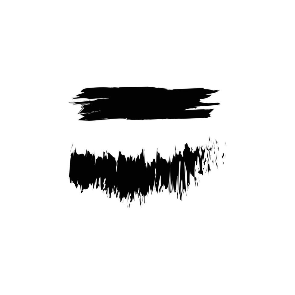 Brush strokes and splashes. Vector black paint, ink brush stroke, brush, line or texture. Dirty artistic design element, box. Grunge hand drawn paint brush