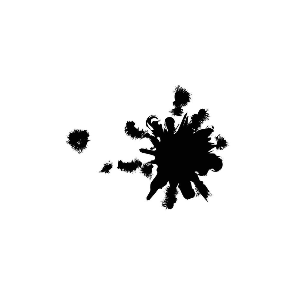 Brush strokes and splashes. Vector black paint, ink brush stroke, brush, line or texture. Dirty artistic design element, box. Grunge hand drawn paint brush