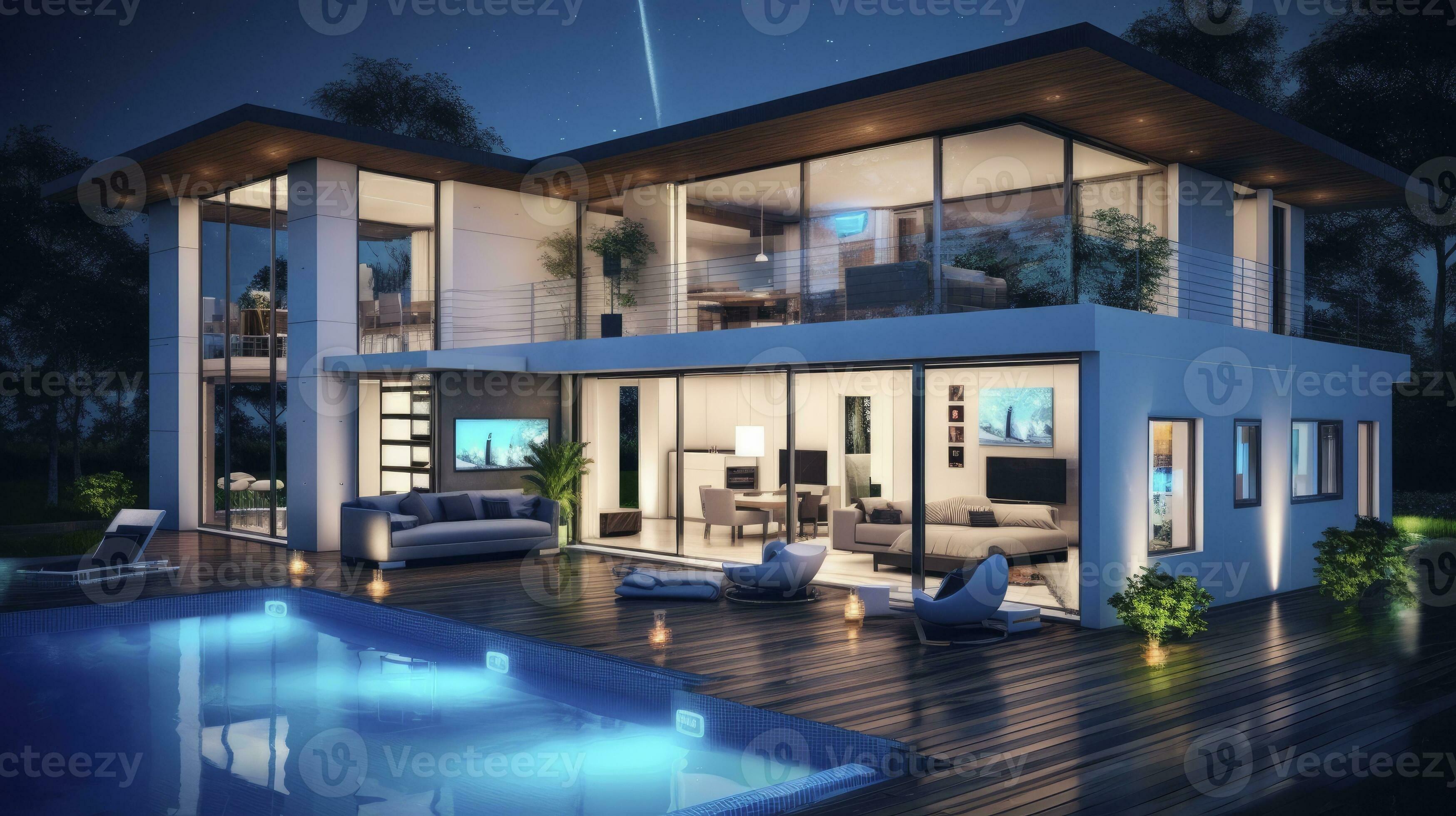 AI generated Modern smart home systems of smart building 36095586 Stock ... Circuit Diagram