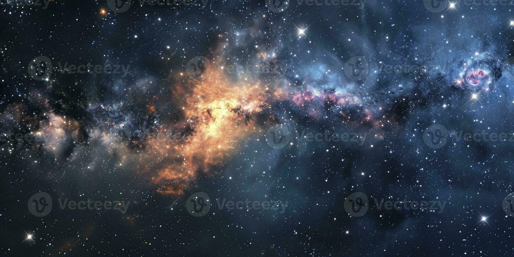 AI generated Stars and galaxy outer space sky night universe background. photo