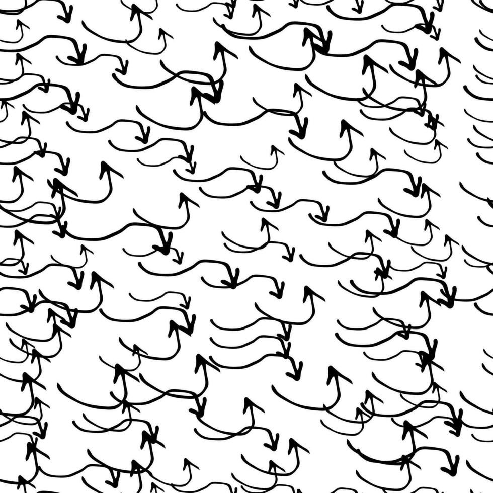 Seamless pattern with doodle arrows vector