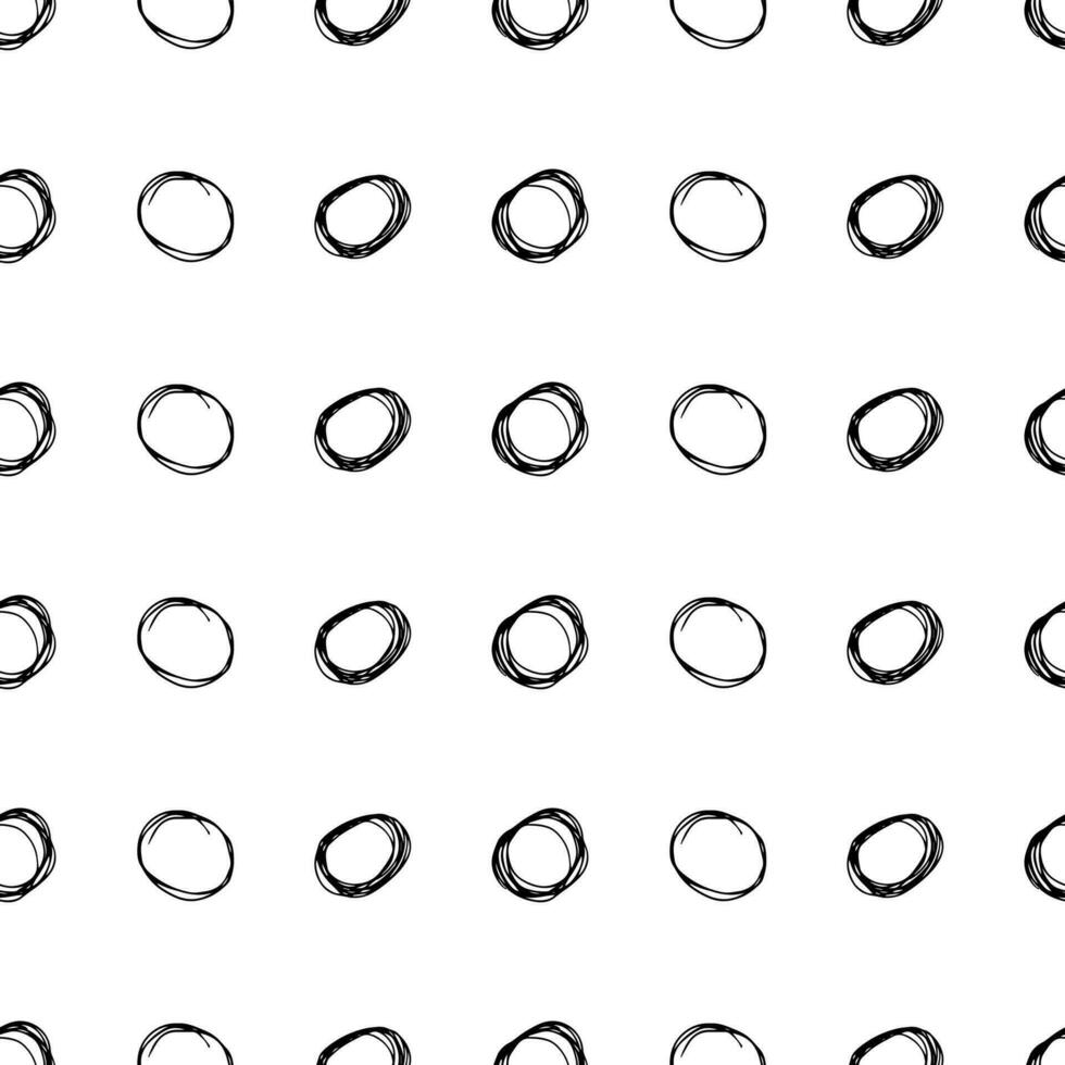 Seamless pattern with sketch circles shape vector