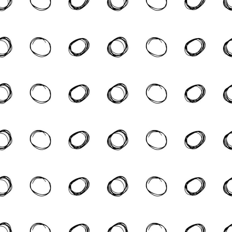 Seamless pattern with sketch circles shape vector