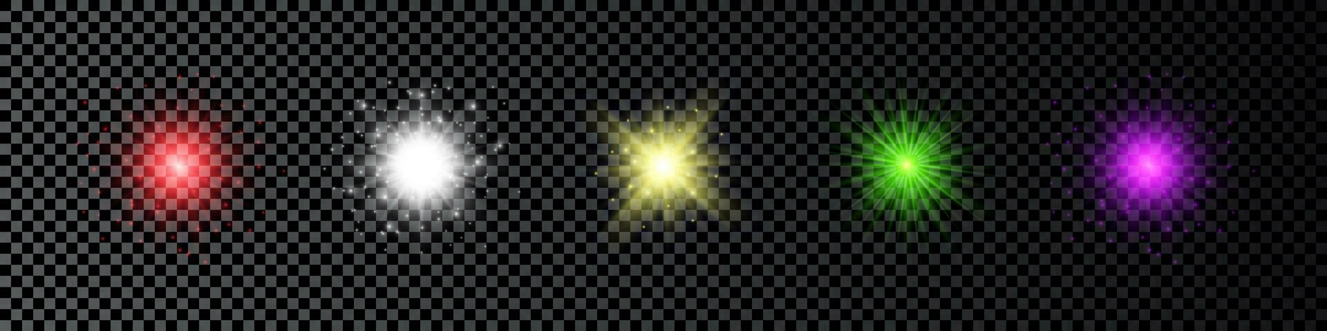 Light effect of lens flare vector