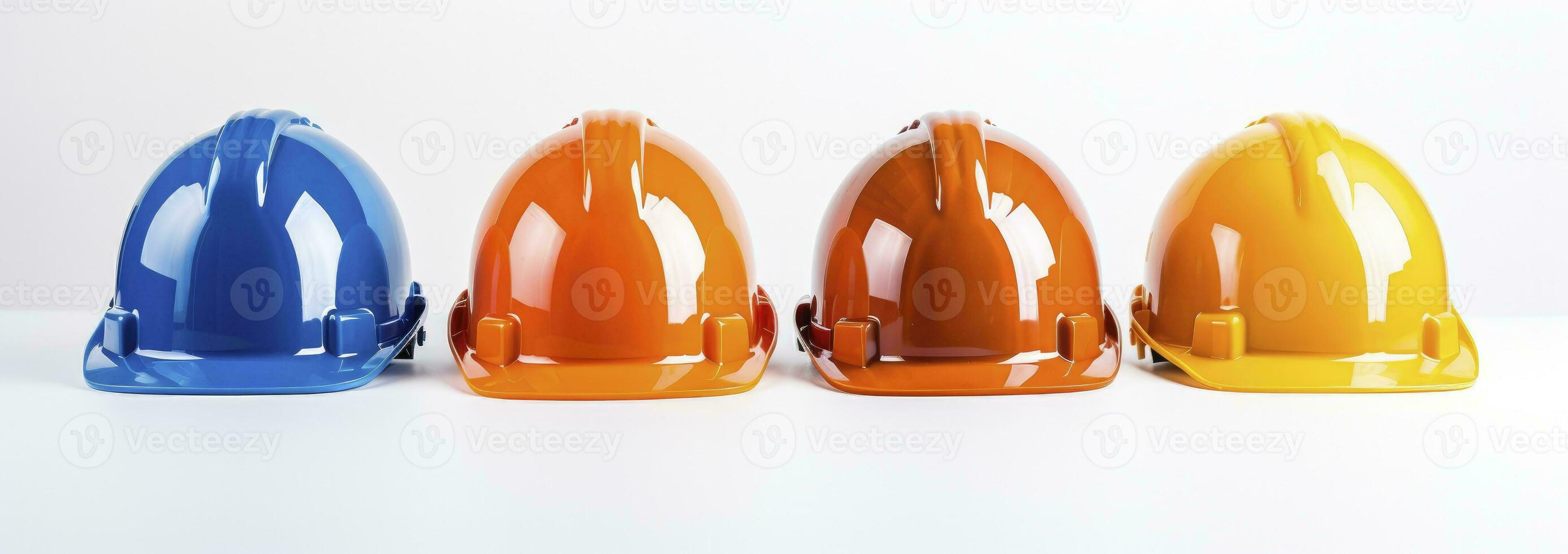 ai generado construcción la seguridad casco aislado en blanco antecedentes foto