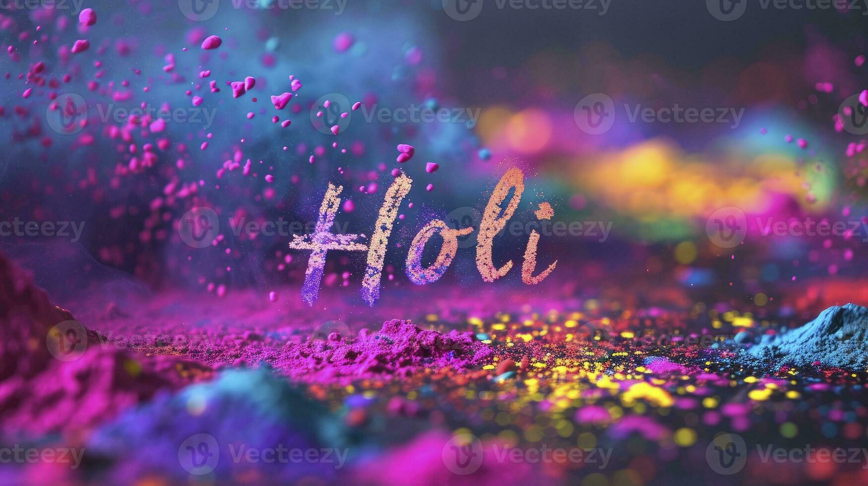 AI generated Holi A Festival of Colors and Spring photo