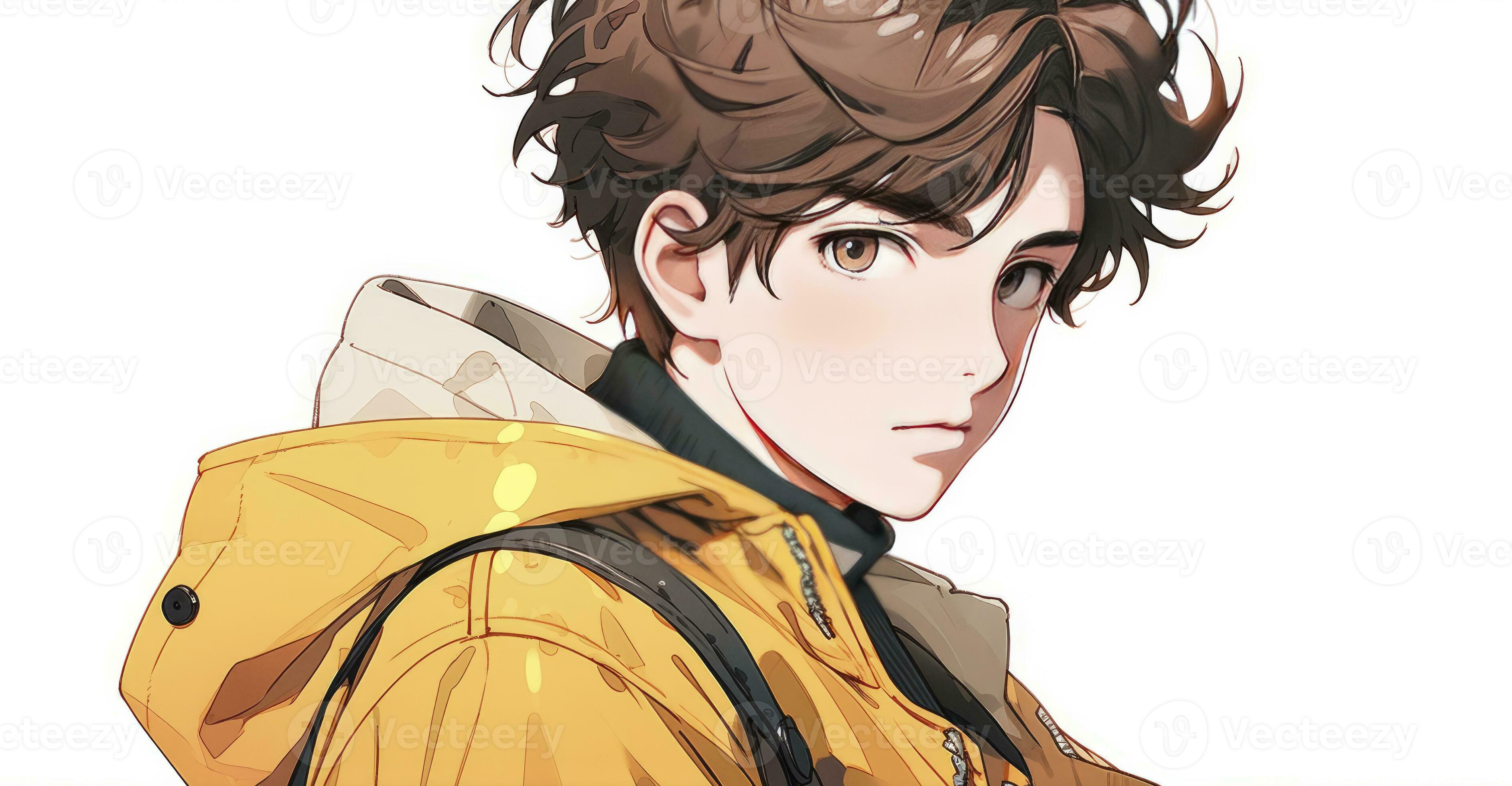 AI generated A anime style boy with brown hair 36096153 Stock Photo at