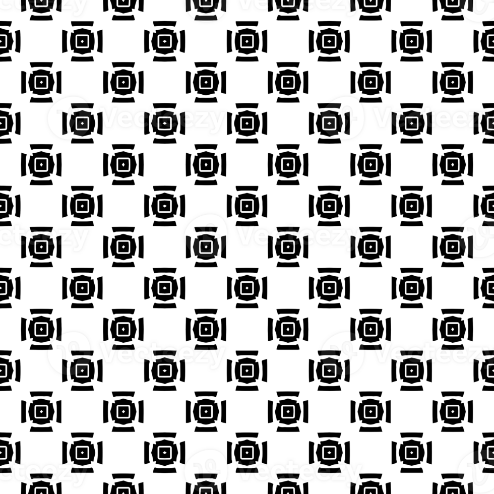 Black seamless abstract pattern. Overlay for background and backdrop. Ornamental design. PNG graphic illustration with transparent background.
