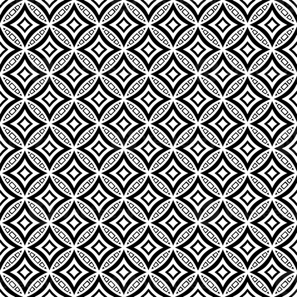 Black seamless abstract pattern. Overlay for background and backdrop. Ornamental design. PNG graphic illustration with transparent background.