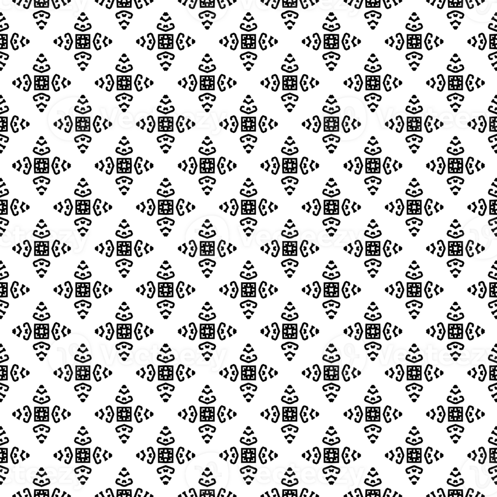 Black seamless abstract pattern. Overlay for background and backdrop. Ornamental design. PNG graphic illustration with transparent background.