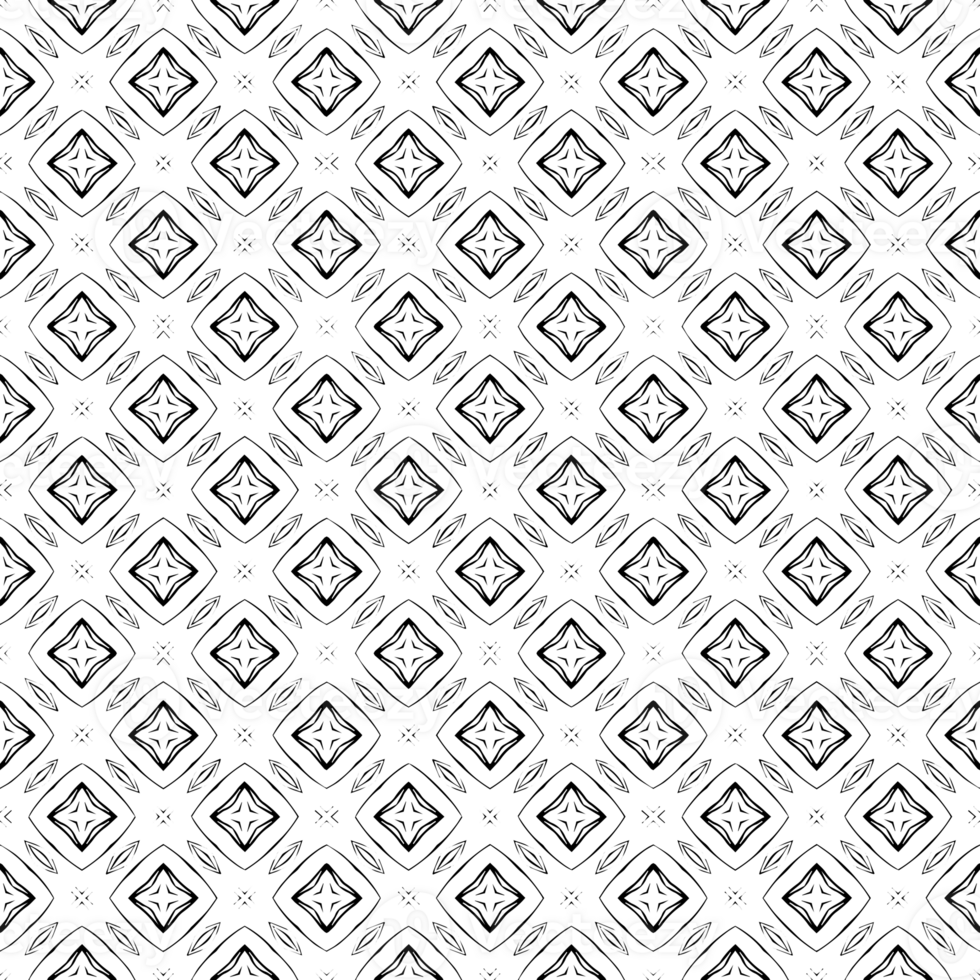 Black seamless abstract pattern. Overlay for background and backdrop. Ornamental design. PNG graphic illustration with transparent background.