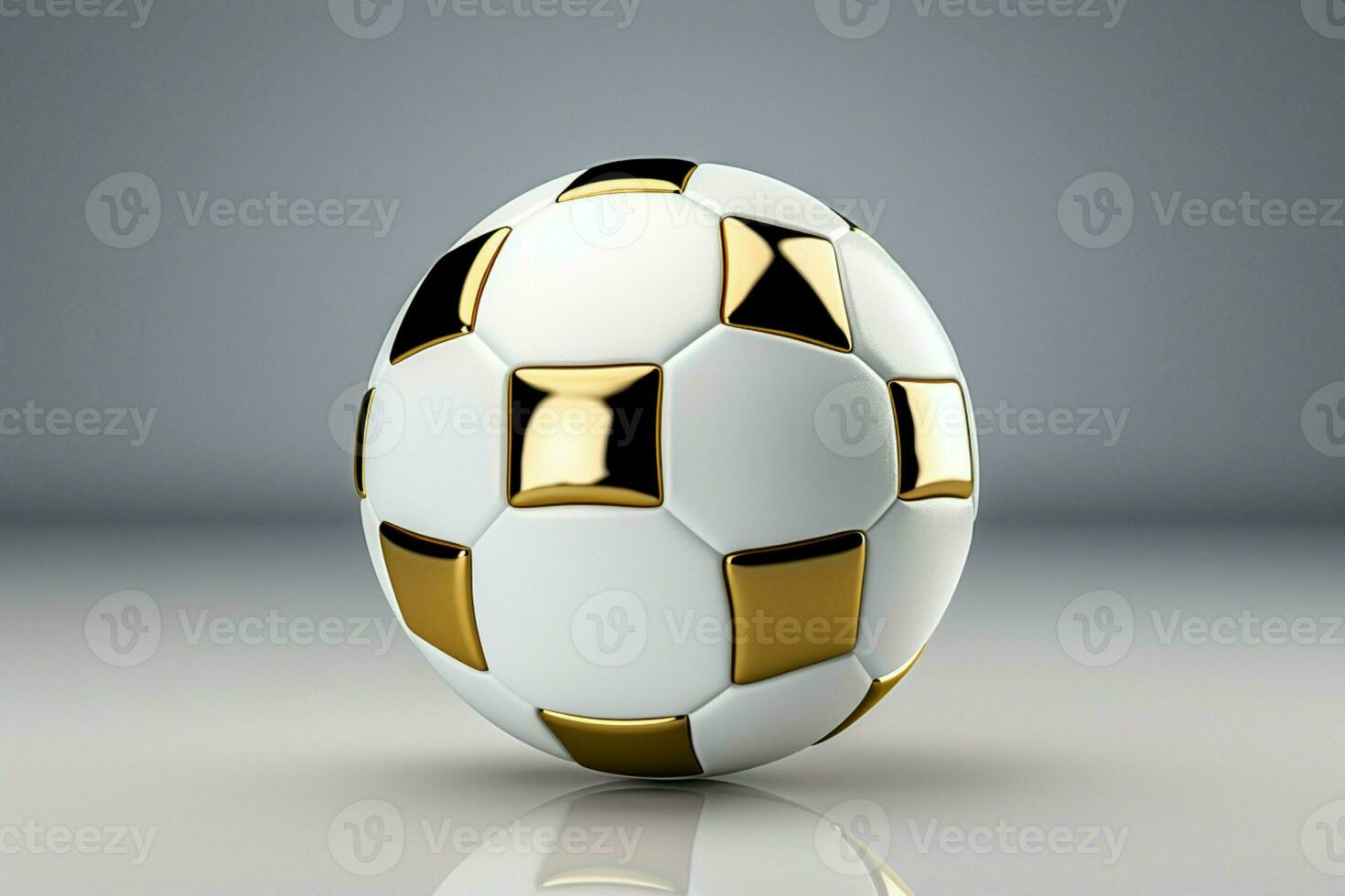 AI generated Soccer ball on a radiant light background evoking energy and excitement AI Generated photo