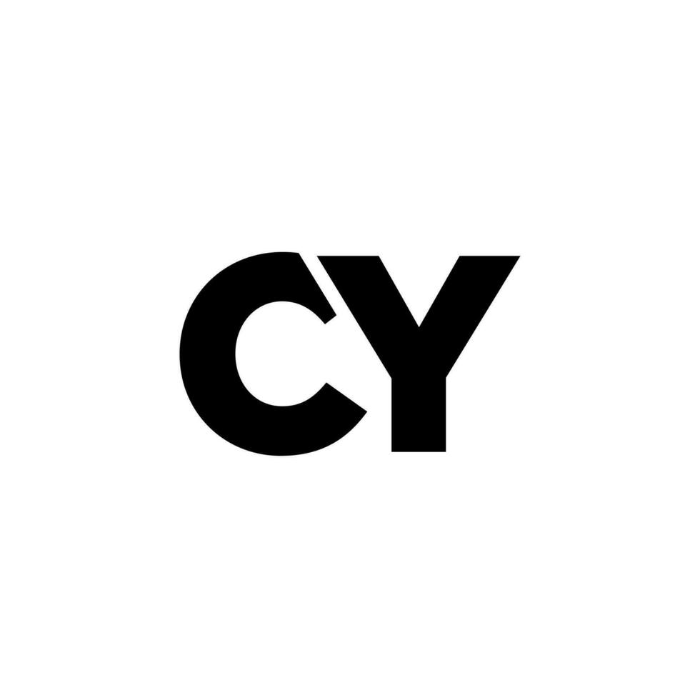 Letter C and Y, CY logo design template. Minimal monogram initial based