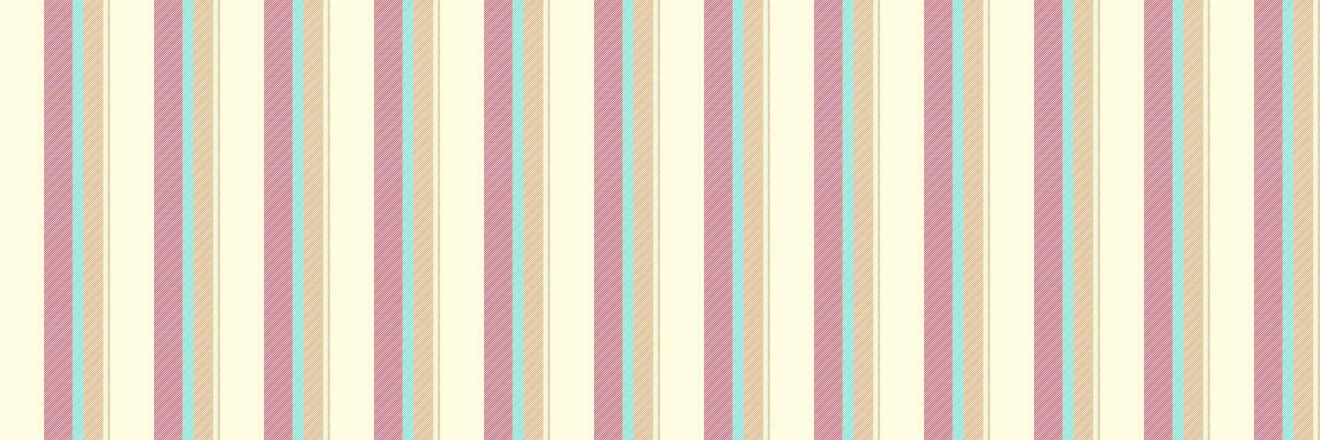 Bed vector texture lines, luxurious fabric pattern seamless. Paper stripe vertical textile background in light yellow and red colors.