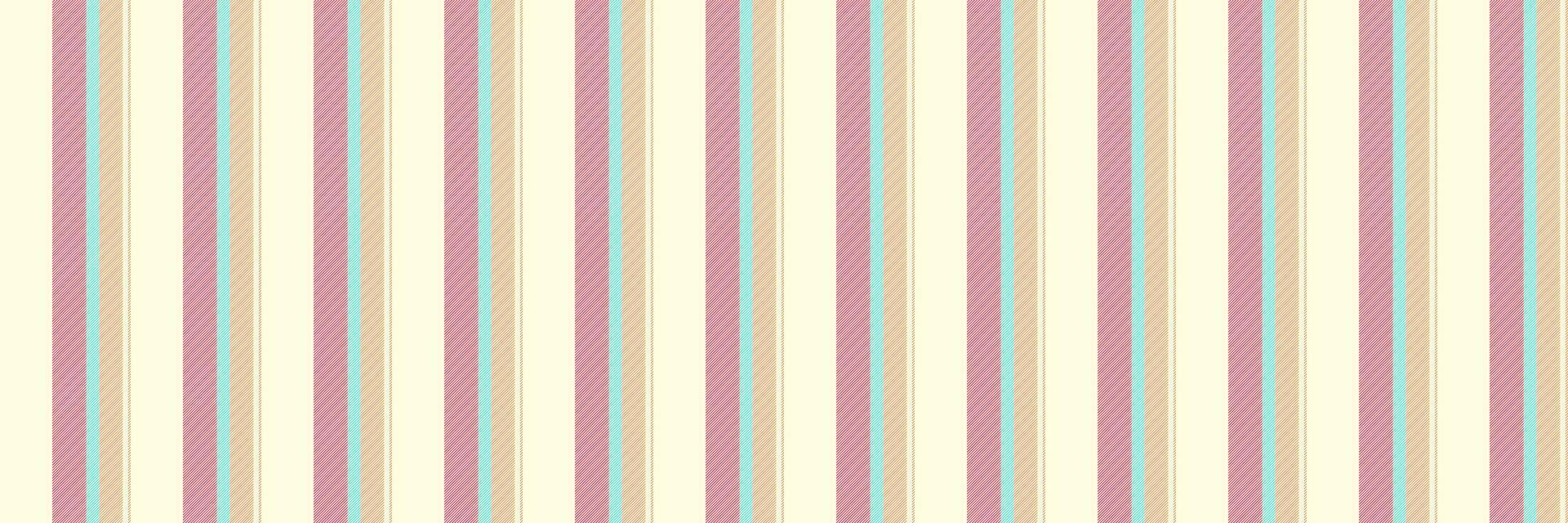 Bed vector texture lines, luxurious fabric pattern seamless. Paper stripe vertical textile background in light yellow and red colors.