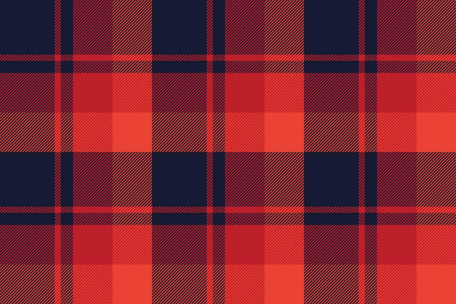 Plaid background, check seamless pattern in red. Vector fabric texture for textile print, wrapping paper, gift card or wallpaper.