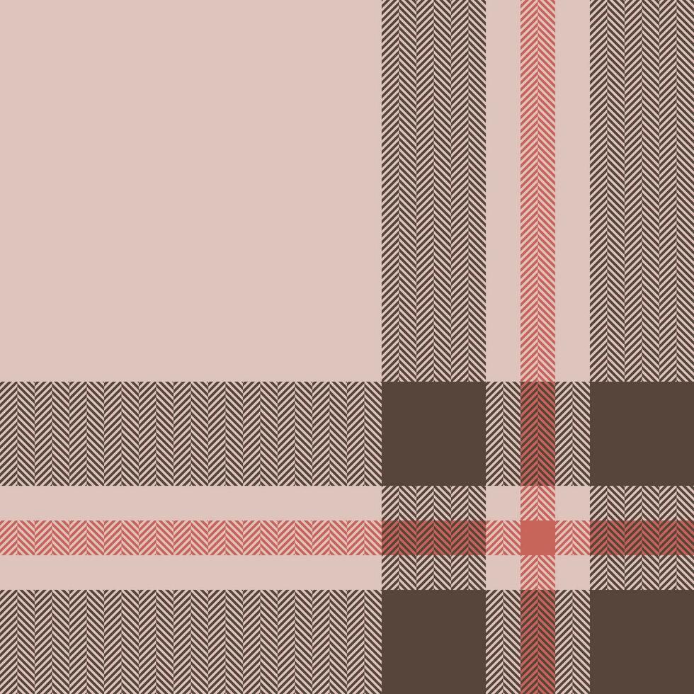 Plaid check pattern in pink. Seamless fabric texture. Tartan textile print. vector