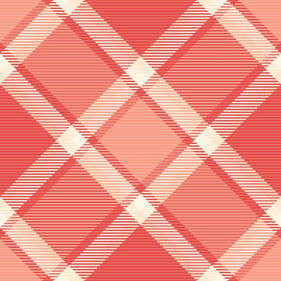 Livingroom seamless check texture, long pattern background vector. Cute fabric textile tartan plaid in red and old lace colors. vector