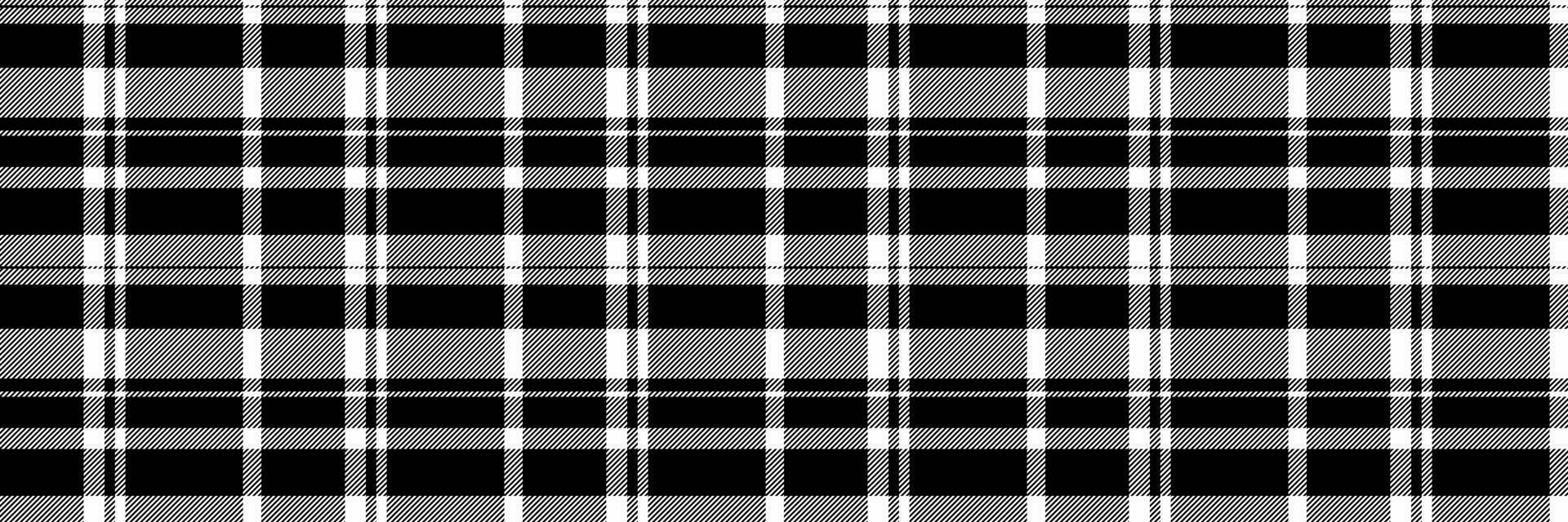 Unique tartan fabric vector, ornate textile pattern seamless. Choice texture plaid background check in white and black colors. vector