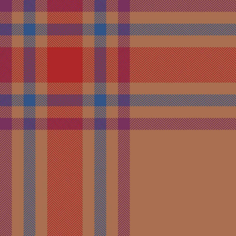 Plaid check pattern. Seamless fabric texture. Tartan textile print. vector